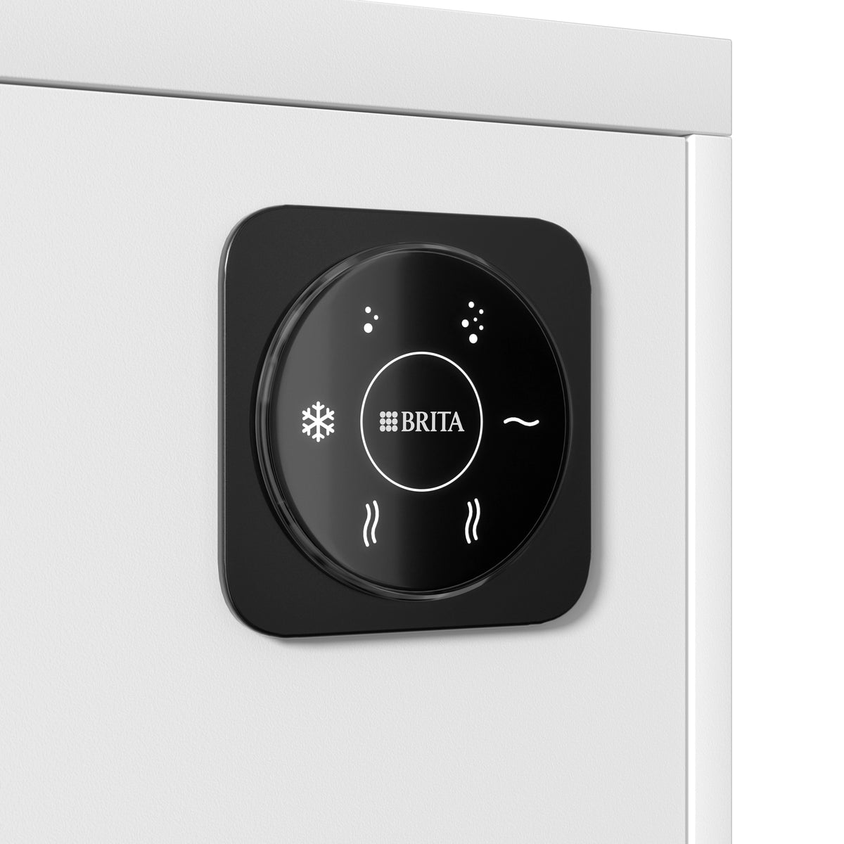 Close-up BRITA Easy Access Panel, flat on front version.
